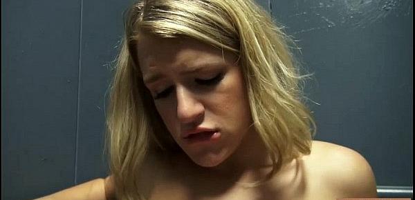  Beautiful teen babe Dixie Belle gets screwed in gas station